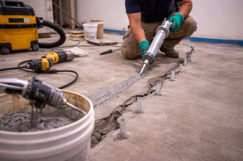Cracked Basement Floor Repair in Sunnyvale, CA