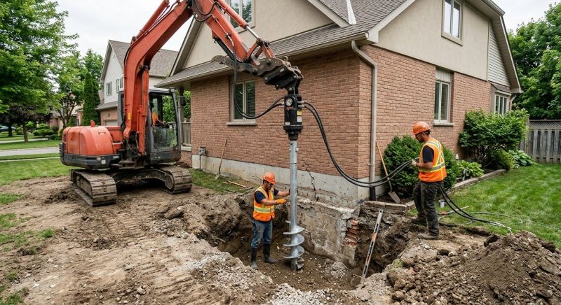 Helical Pile Installation in Sunnyvale, CA