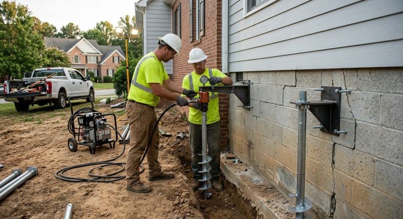 Helical Pile Installation in Sunnyvale, CA