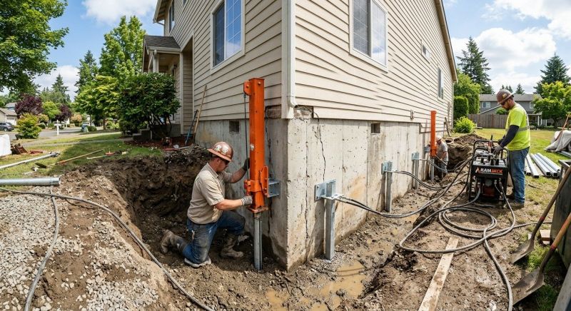 Sinking Foundation Repair in Burlingame, CA